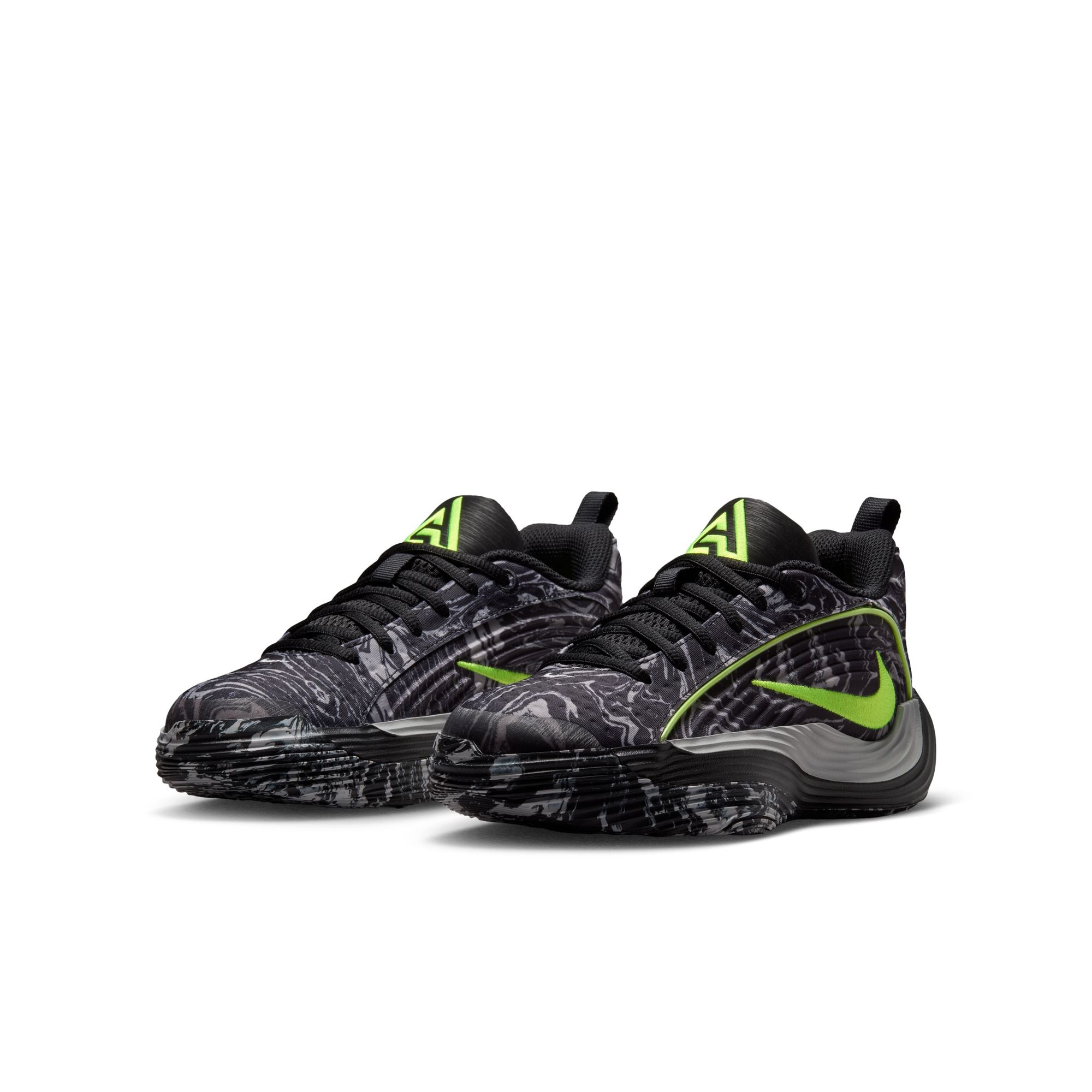 Nike Junior Giannis Immortality 5 Basketball Shoe BLACK/VOLT-LT SMOKE GREY
