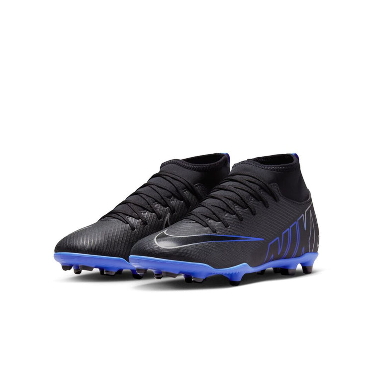 Nike Junior Mercurial Superfly 9 Club FG/MG Soccer Cleat Black/Chrome
