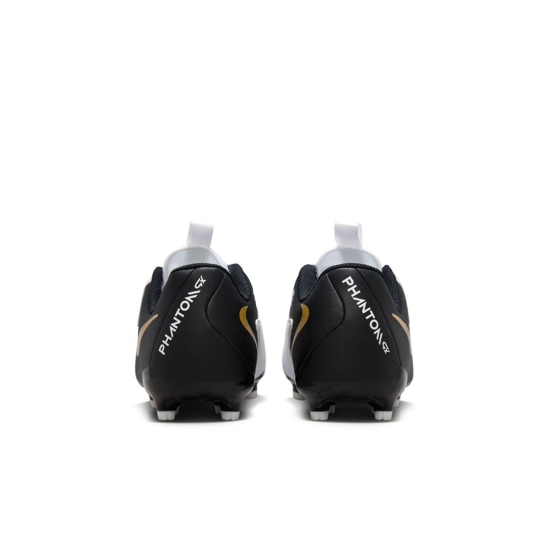 Nike Junior Phantom GX II Academy FG/MG Soccer Cleat White/Black
