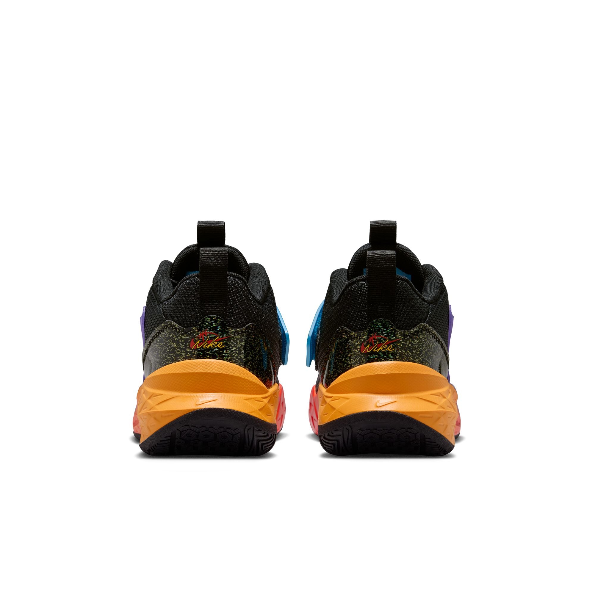 Nike Junior Team Hustle 12 Basketball Shoe BLACK/WHITE-LASER ORANGE-ACTION GRAPE
