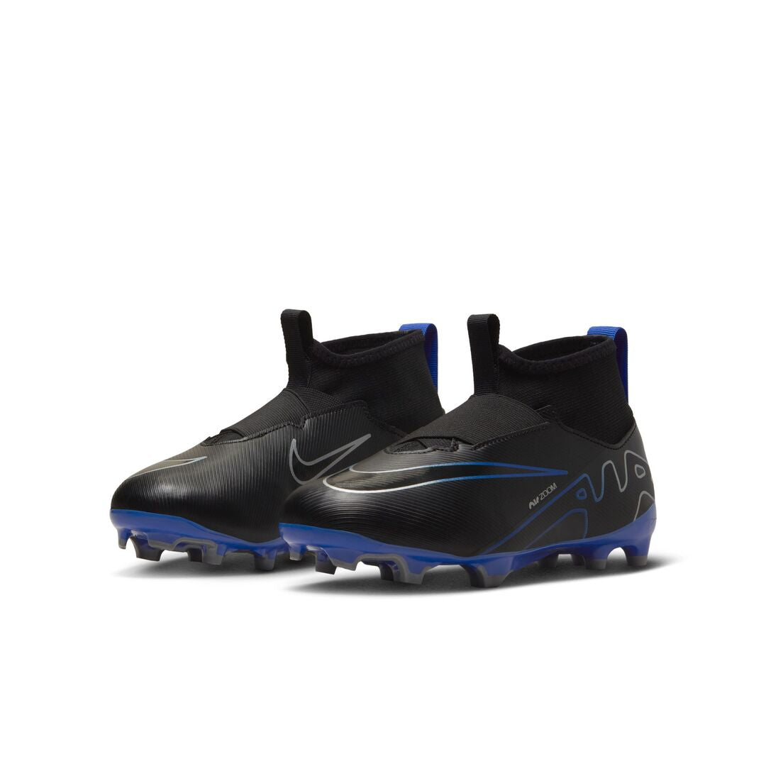 Nike Junior Zoom Mercurial Superfly 9 Academy FG/MG Soccer Cleat Black/Chrome