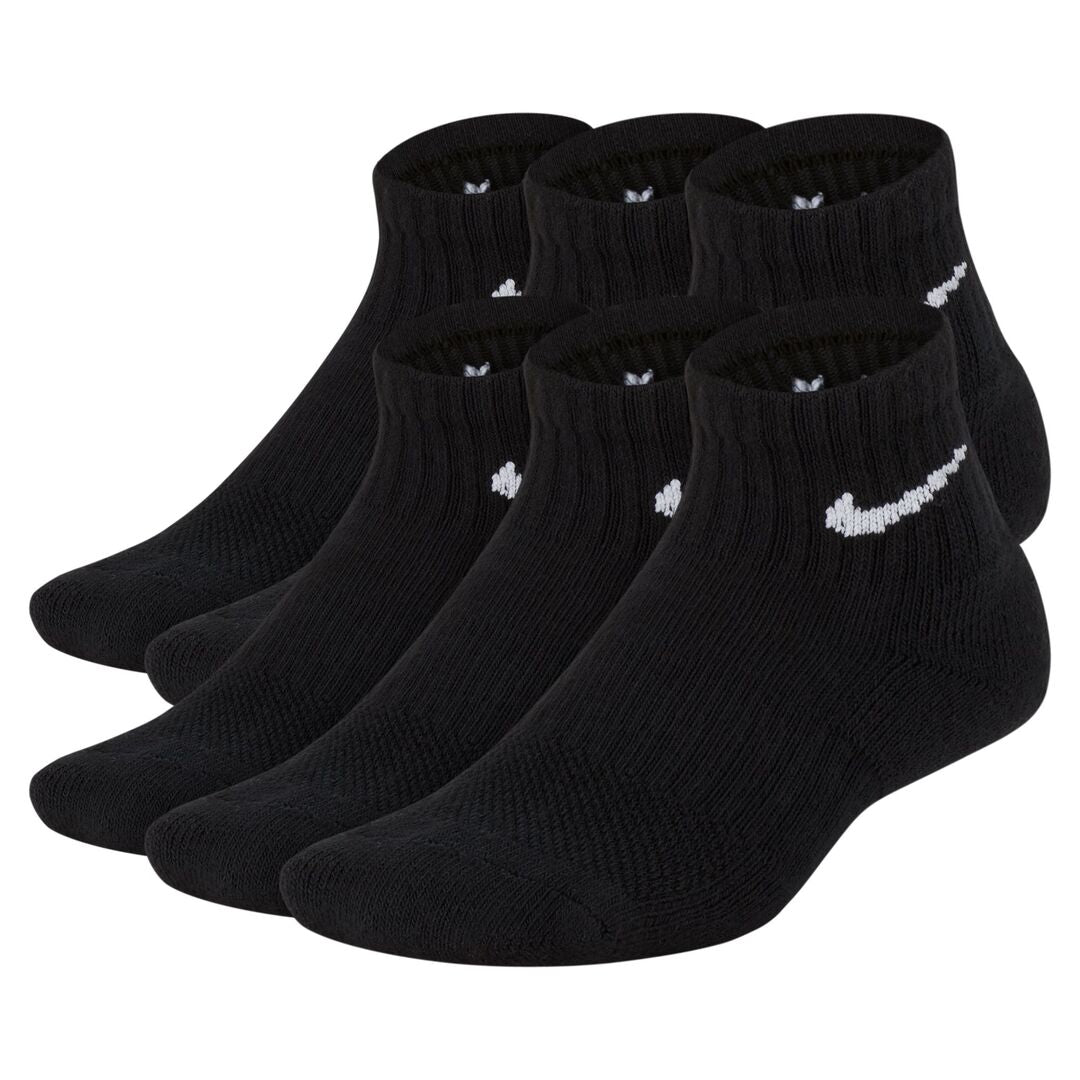 Nike Kids Cushioned Ankle Socks 6-Pack Black
