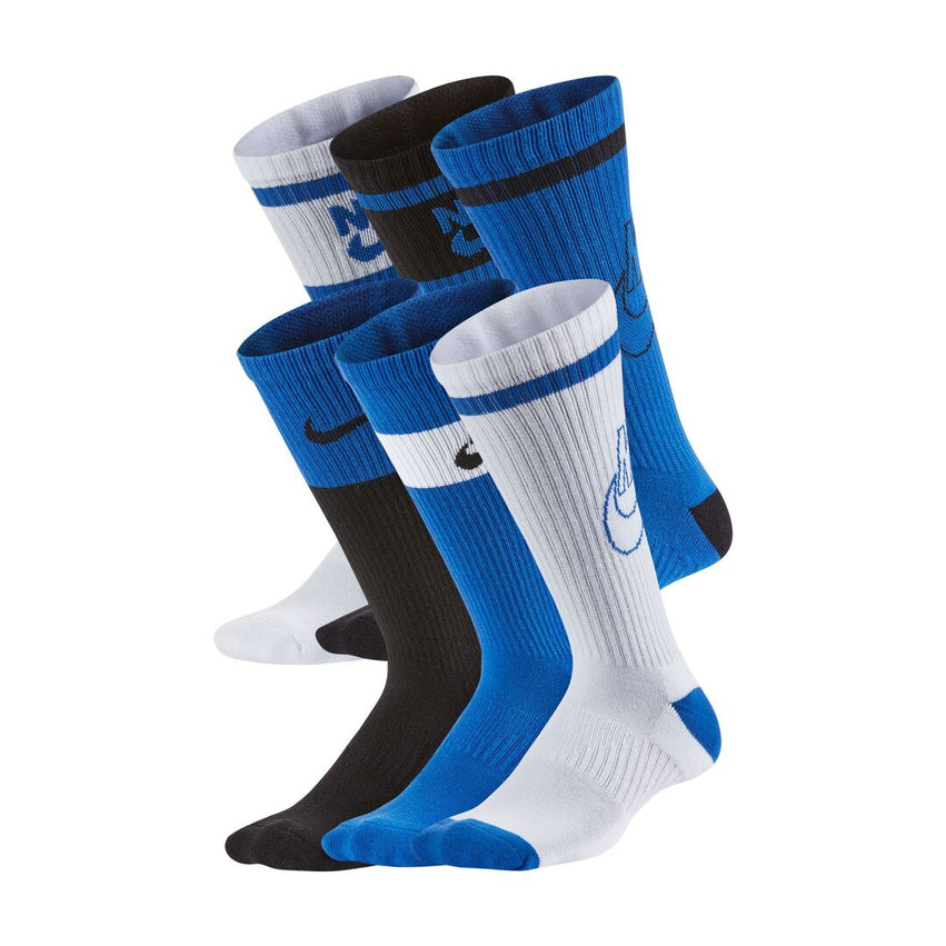 Nike Kids Everyday Crew Socks 6-Pack Blue/White