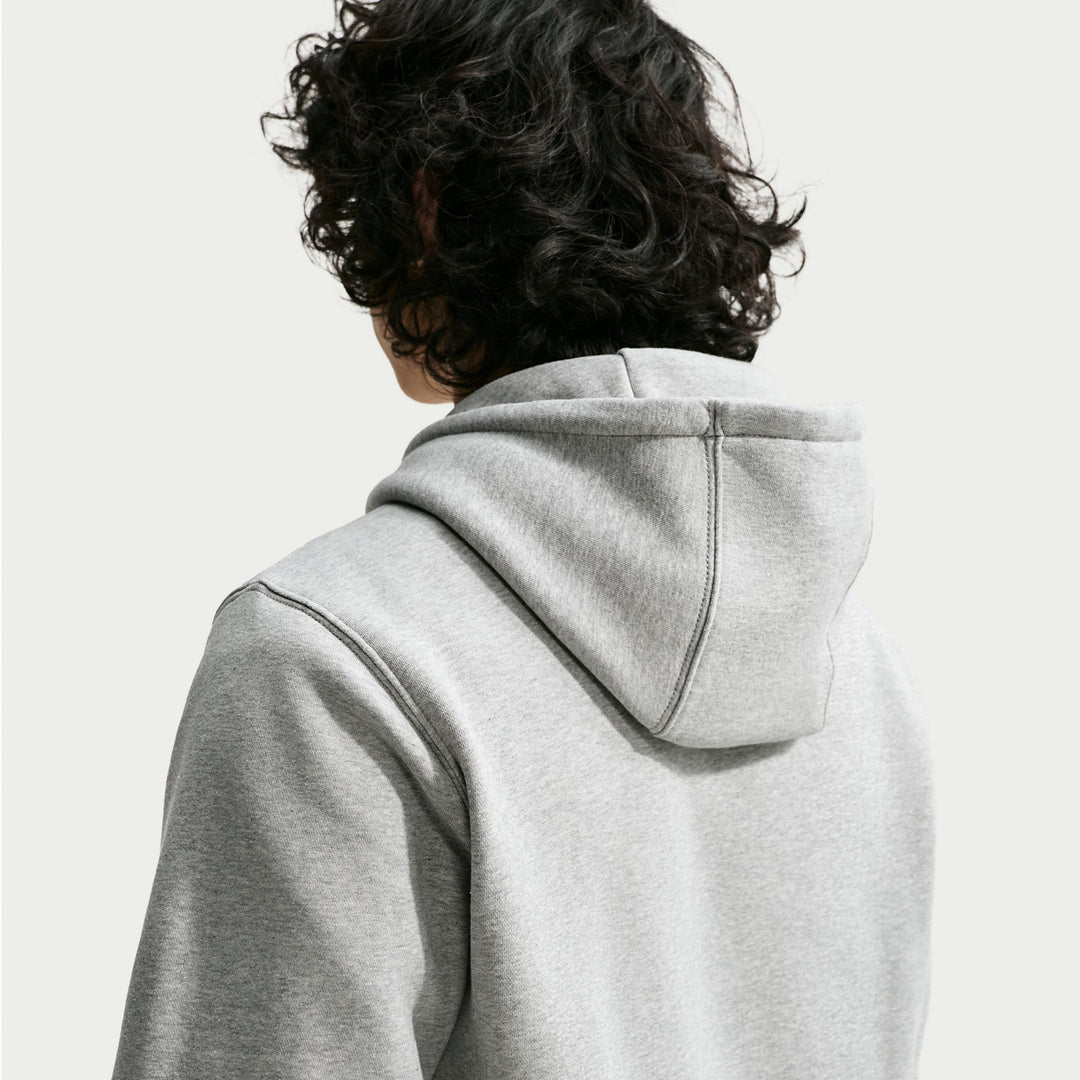 Nike Men's Club Fleece Hoodie DK GREY HEATHER/UNIVERSITY RED
