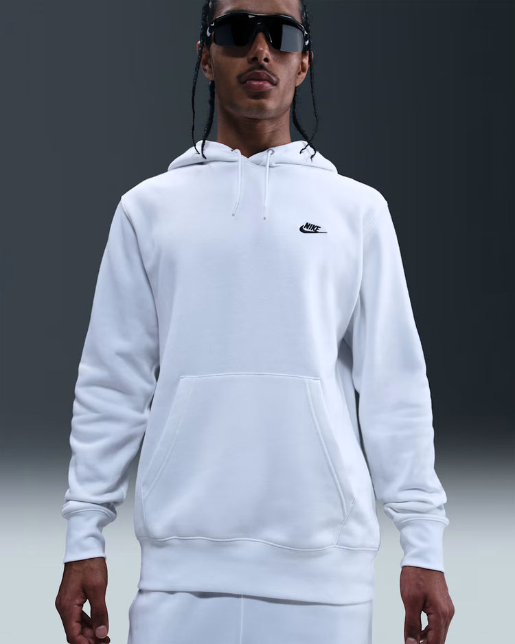Nike Men's Club Fleece Hoodie White
