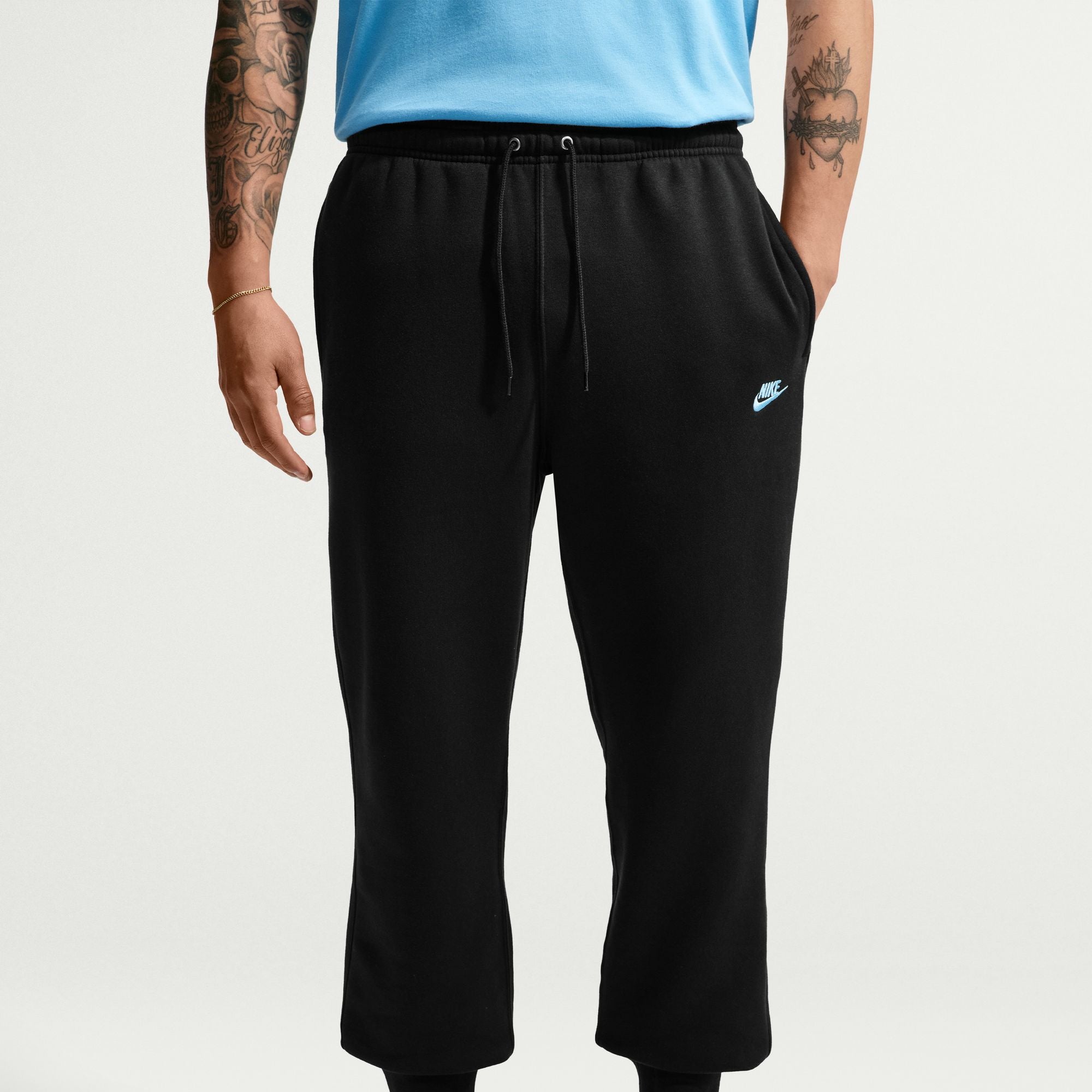 Nike Men's Club Fleece Jogger Pant BLACK/BLACK/FOOTBALL BLUE
