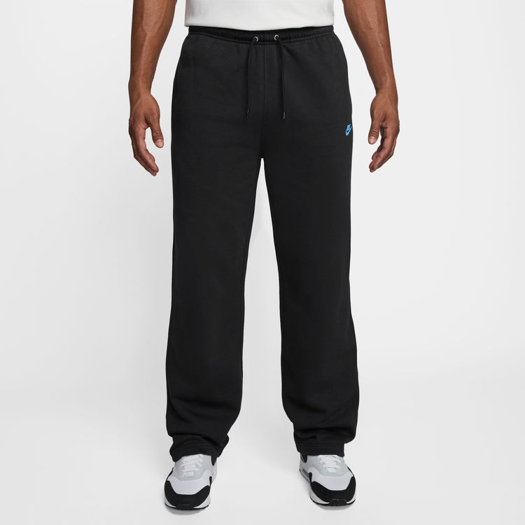 Nike Men's Club Open Hem Fleece Pant BLACK/BLACK/FOOTBALL BLUE
