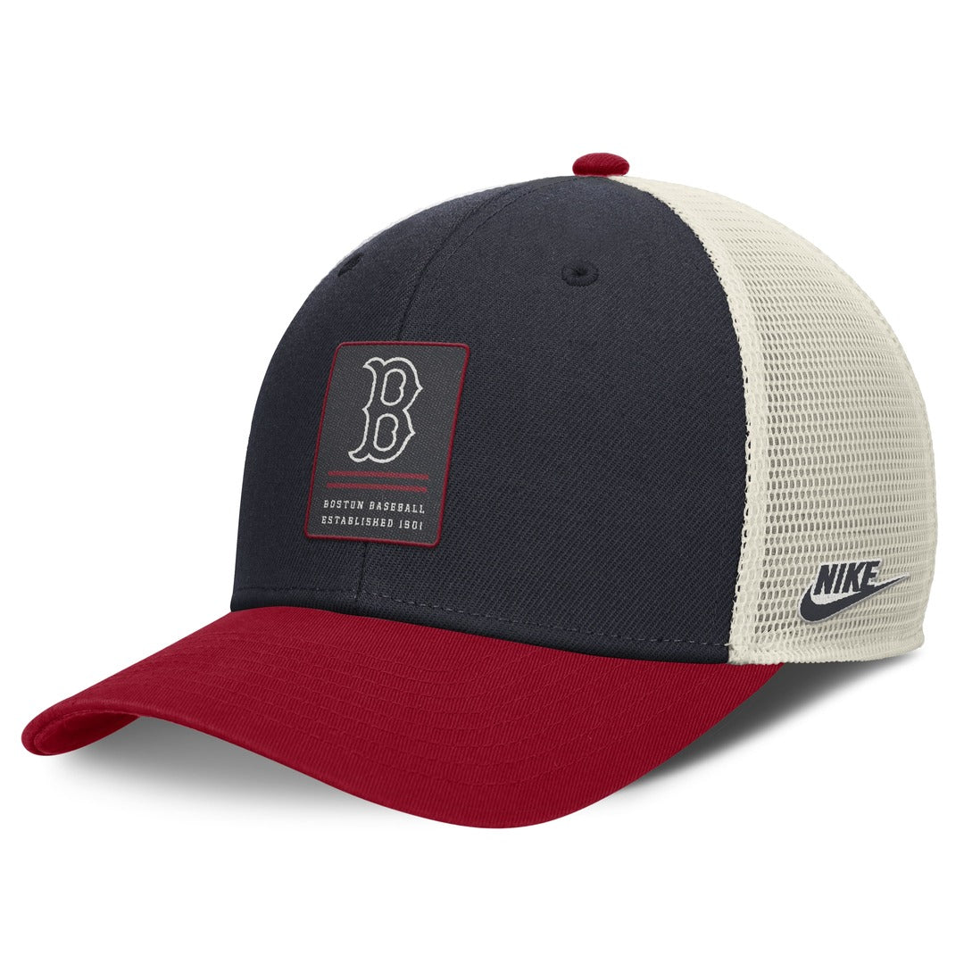Nike Men's MLB Boston Red Sox Rise ST Adj Coop Trucker Cap