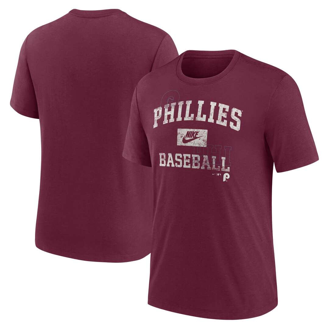 Nike Men's MLB Philadelphia Phillies Coop Arch Threads T-Shirt