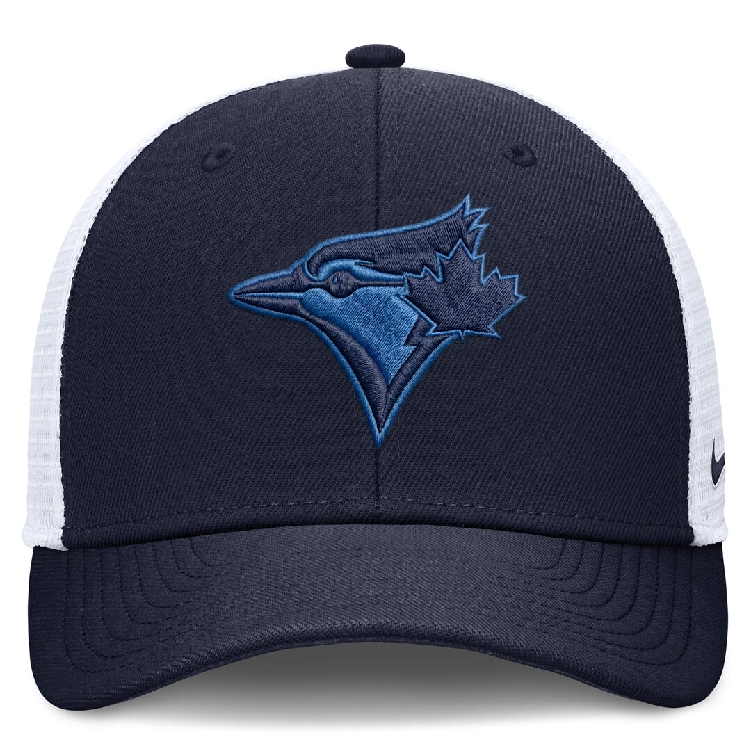 Nike Men's MLB Toronto Blue Jays Tonal Blue Rise Trucker Hat Blue