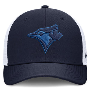 Nike Men's MLB Toronto Blue Jays Tonal Blue Rise Trucker Hat Blue