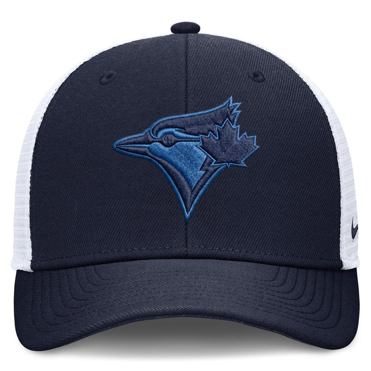 Nike Men's MLB Toronto Blue Jays Tonal Blue Rise Trucker Hat Blue