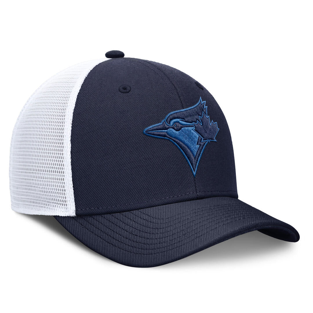 Nike Men's MLB Toronto Blue Jays Tonal Blue Rise Trucker Hat Blue