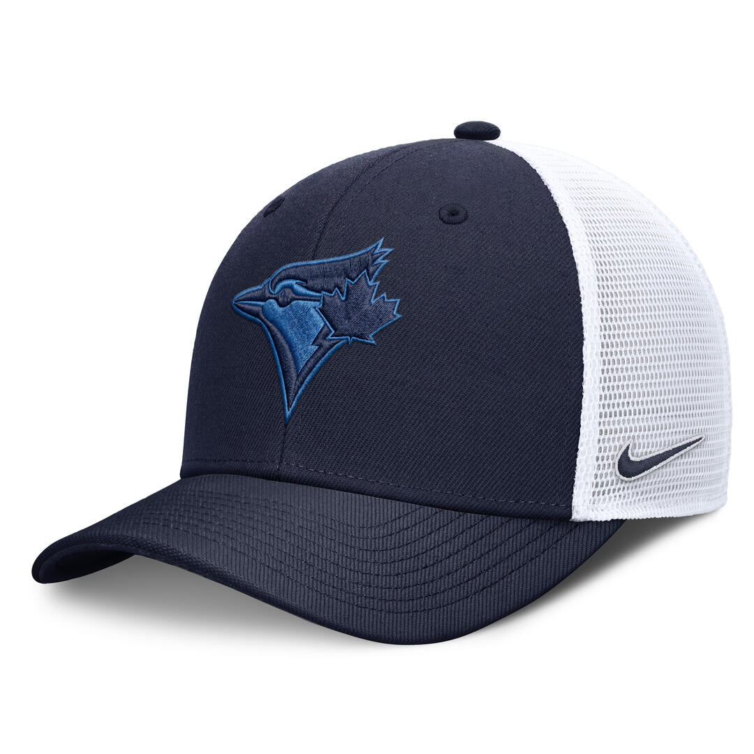 Nike Men's MLB Toronto Blue Jays Tonal Blue Rise Trucker Hat Blue