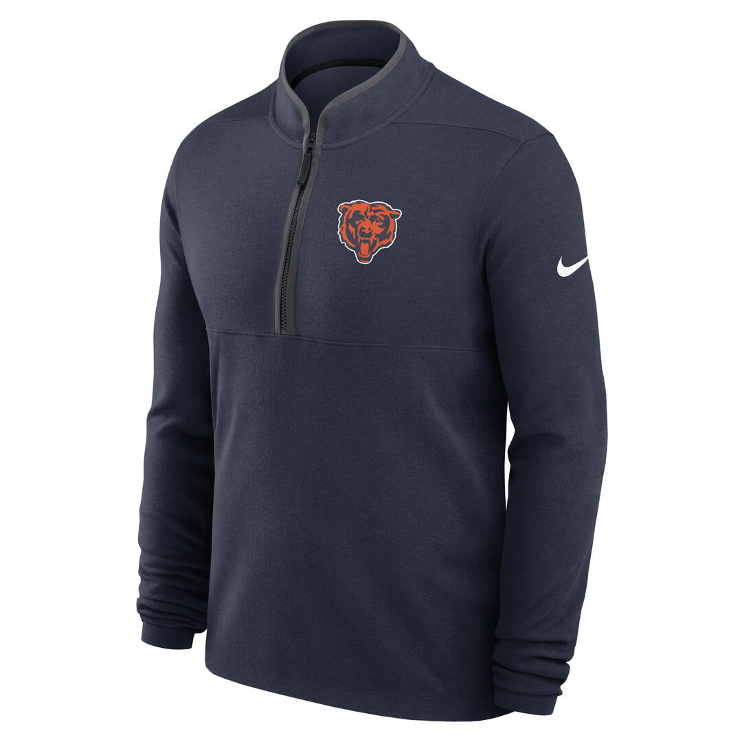 Nike Men's NFL Chicago Bears Victory 1/2 Zip Long Sleeve Top