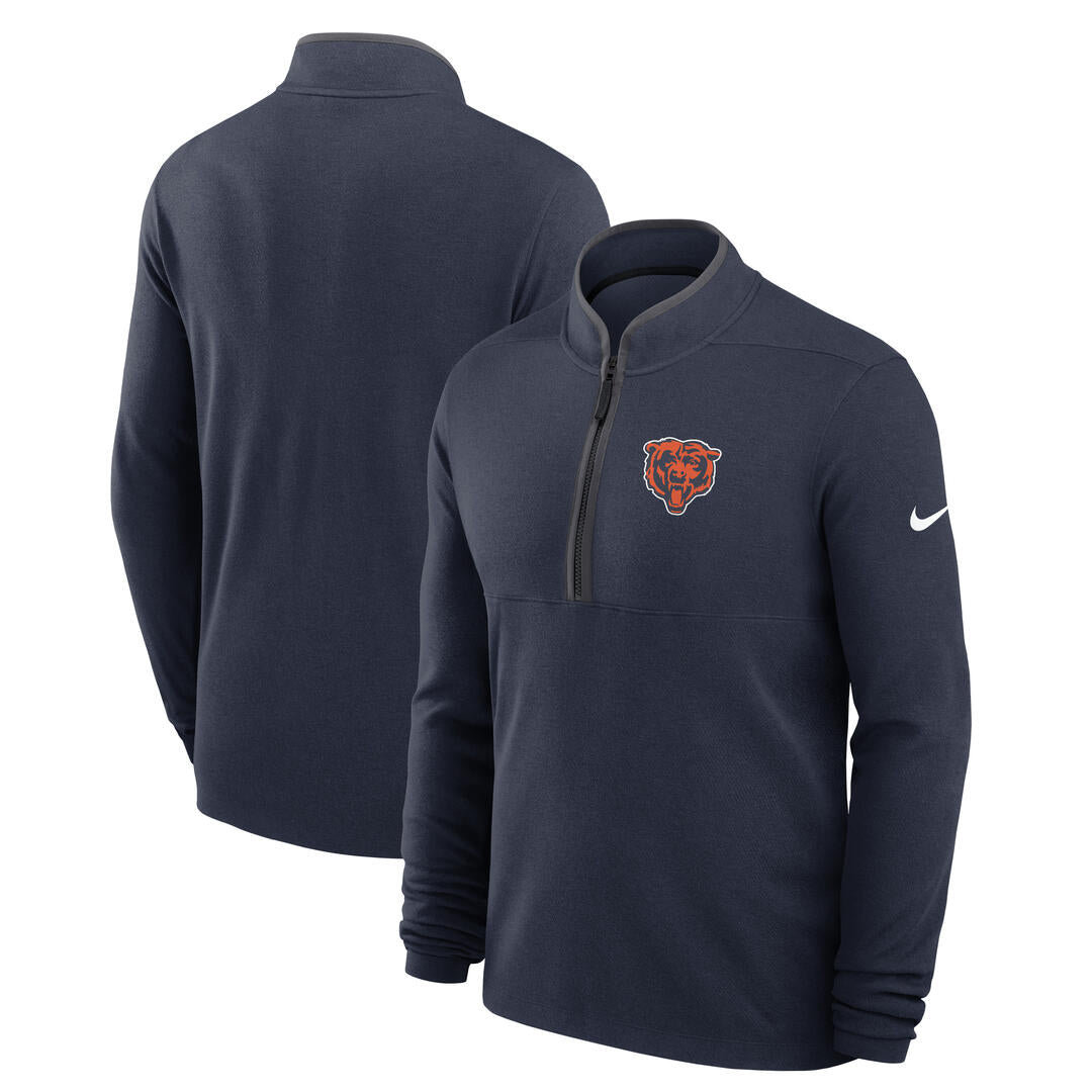 Nike Men's NFL Chicago Bears Victory 1/2 Zip Long Sleeve Top
