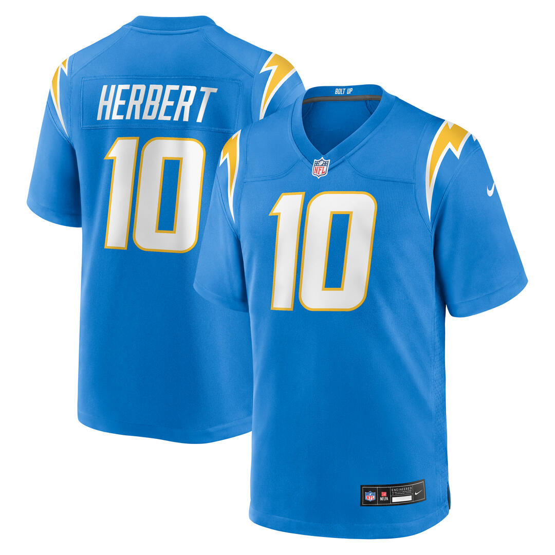 Nike Men's NFL Los Angleles Chargers Justin Herbert Home Game Jersey