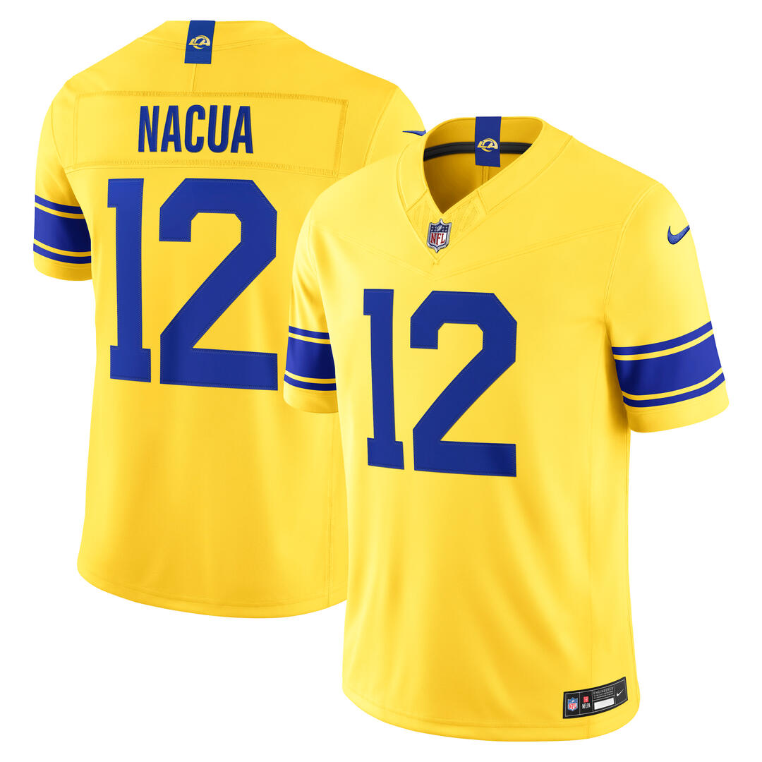 Nike Men's NFL Los Angeles Rams Puka Nacua Alternate 2 Limited Jersey