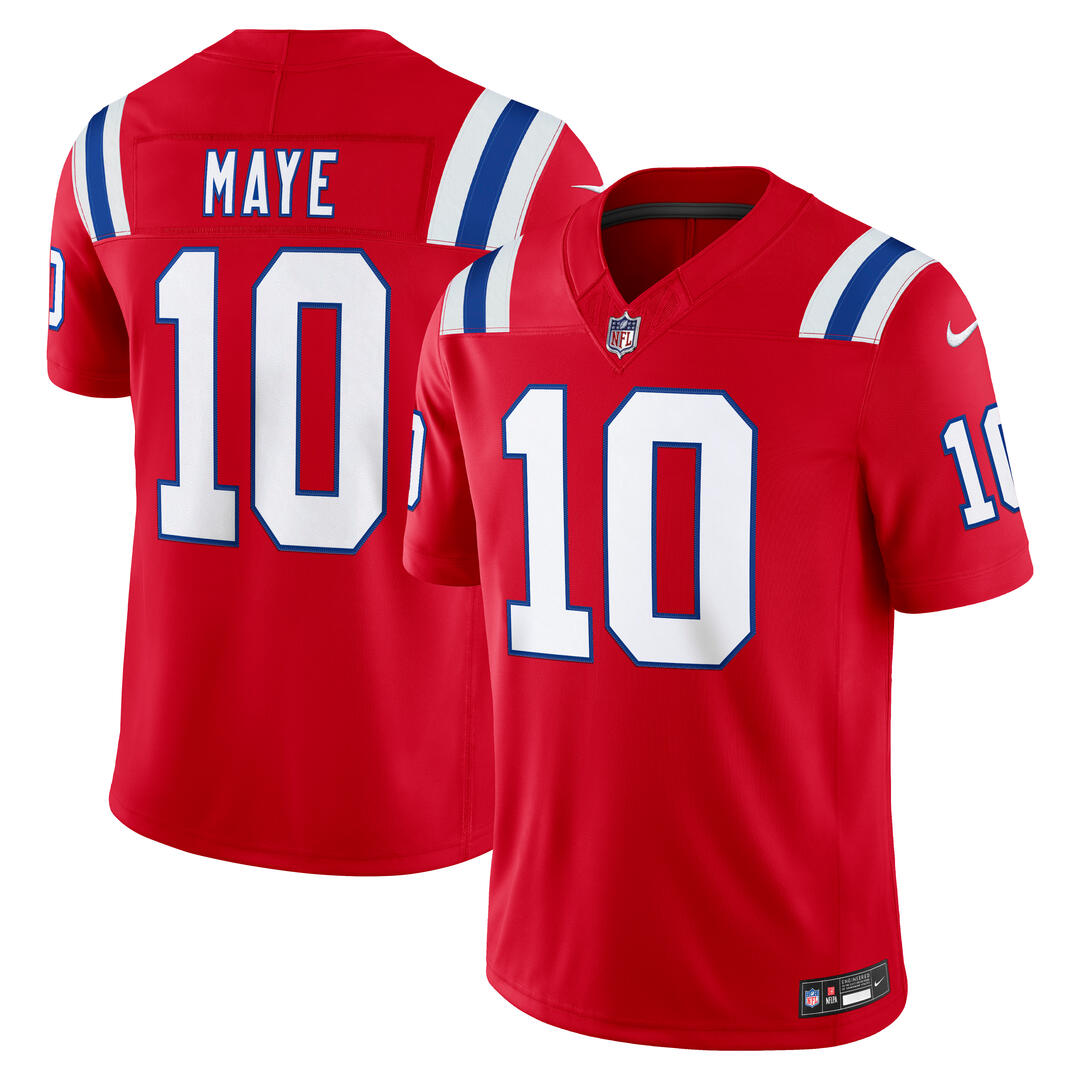  Nike Men's NFL New England Patriots Drake Maye Alternate Limited Jersey