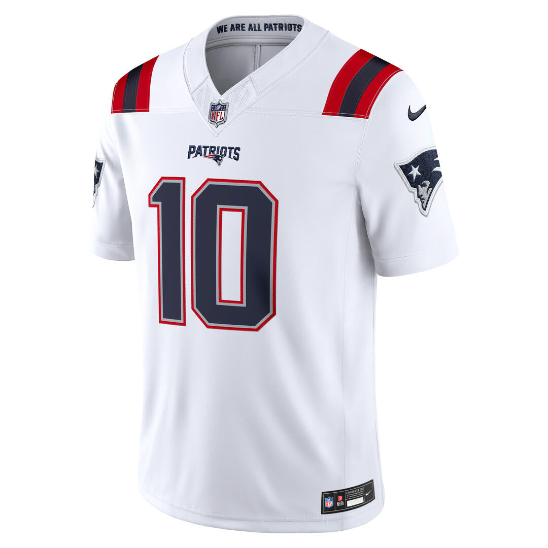Nike Men's NFL New England Patriots Drake Maye Road Limited Jersey