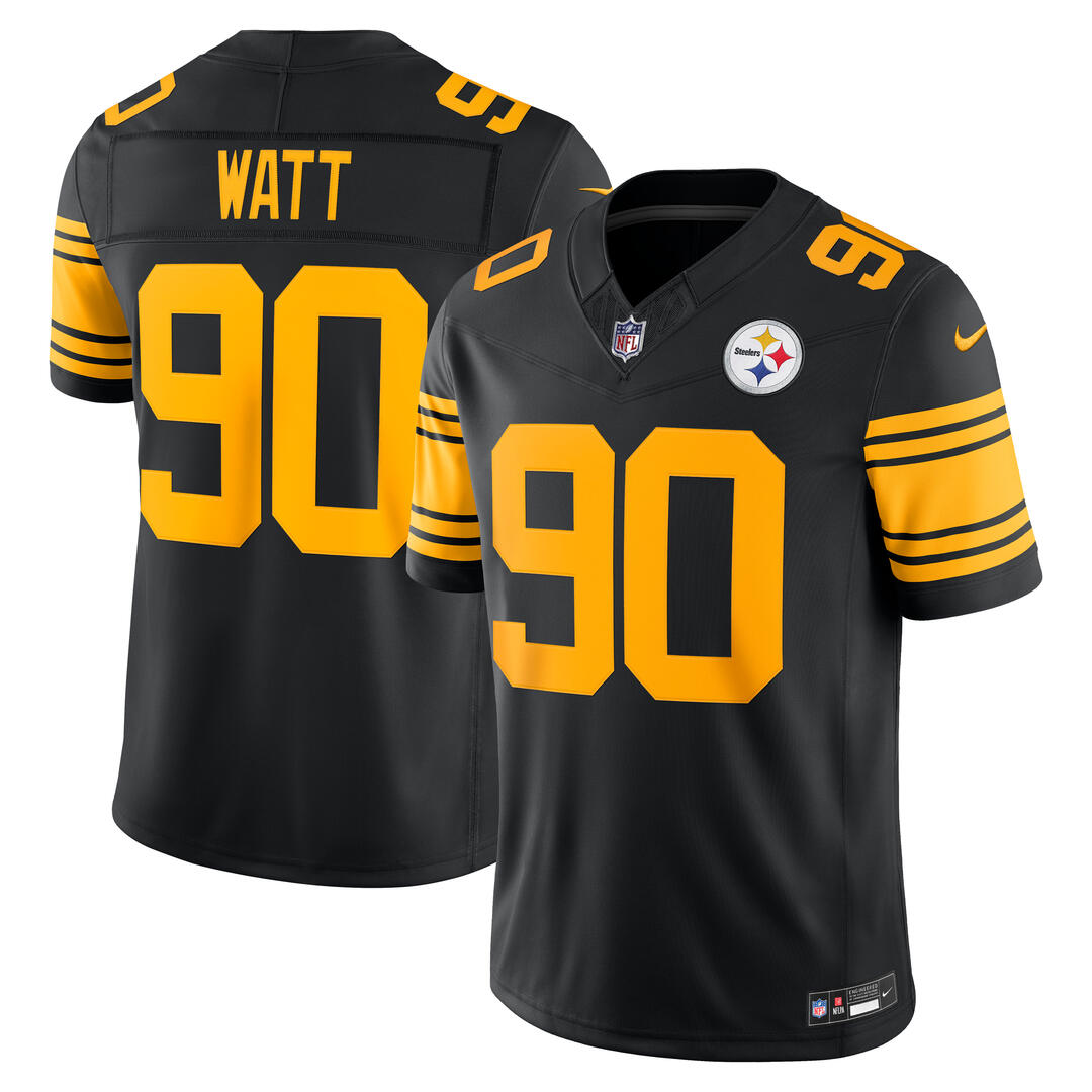 Nike Men's NFL Pittsburgh Steelers T.J. Watt Alternate 2 Limited Jersey