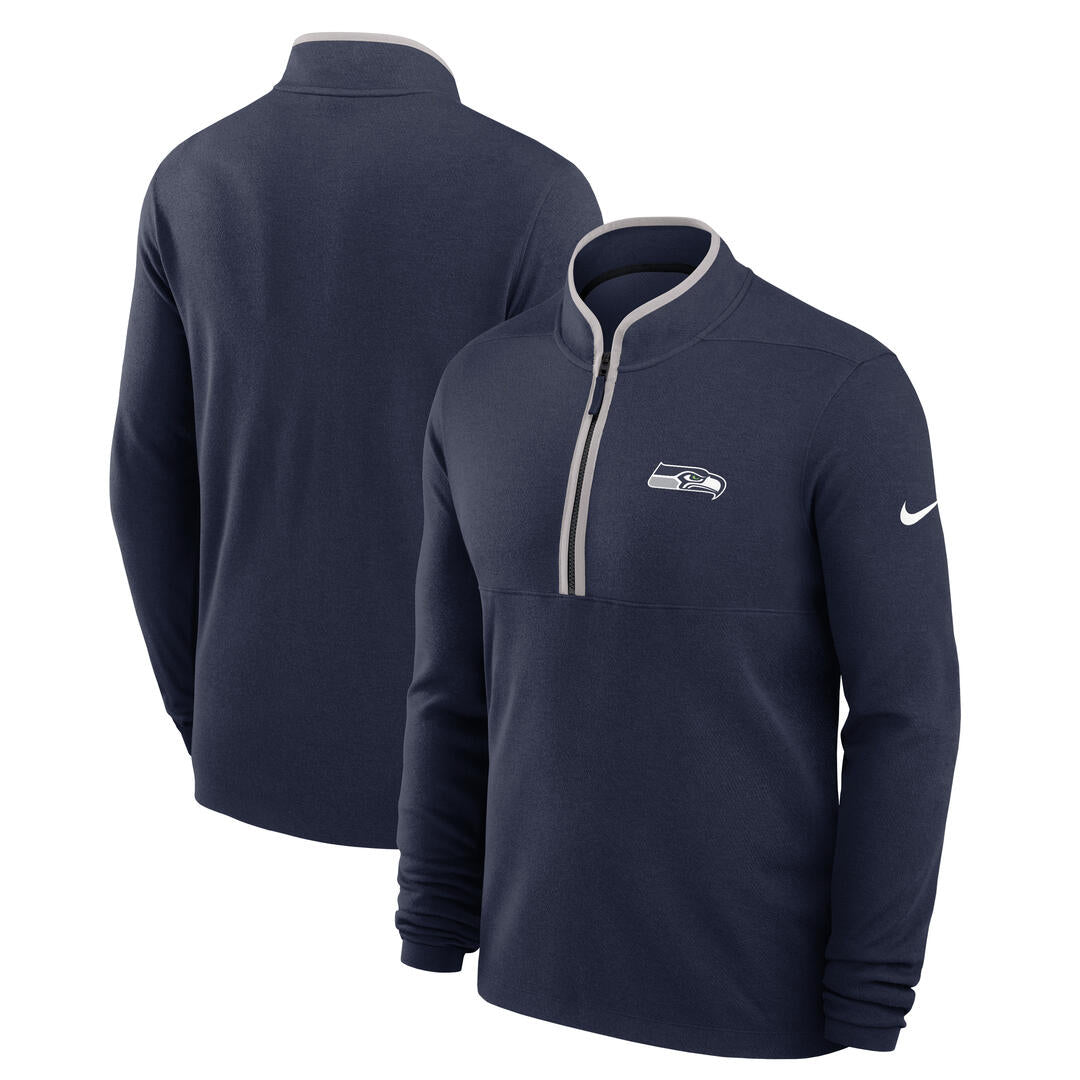 Nike Men's NFL Seattle Seahawks Victory 1/2 Zip Long Sleeve Top