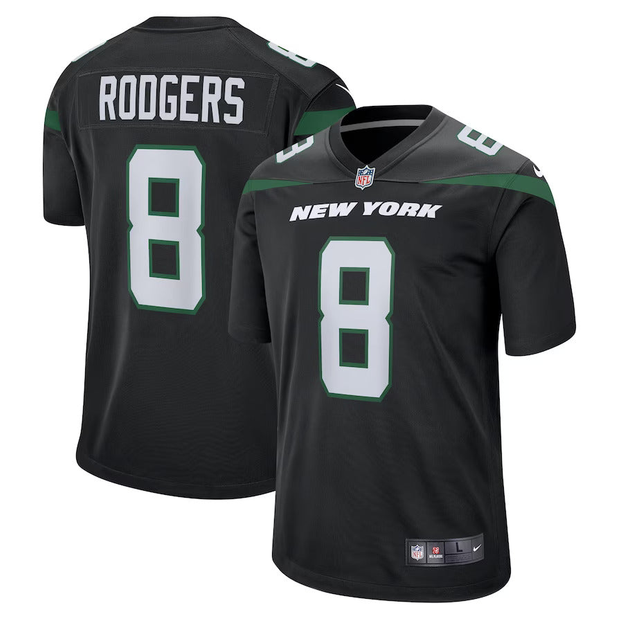 Nike Men's NFL  New York Jets Aaron Rodgers Game Jersey Black