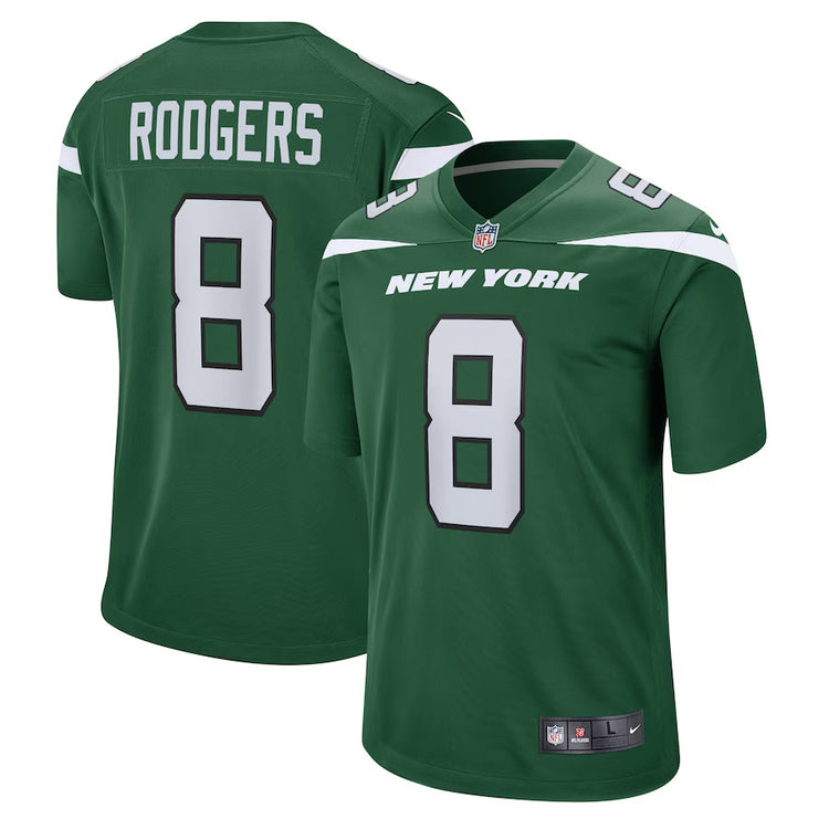 Nike Men's NFL  New York Jets Aaron Rodgers Game Jersey Green