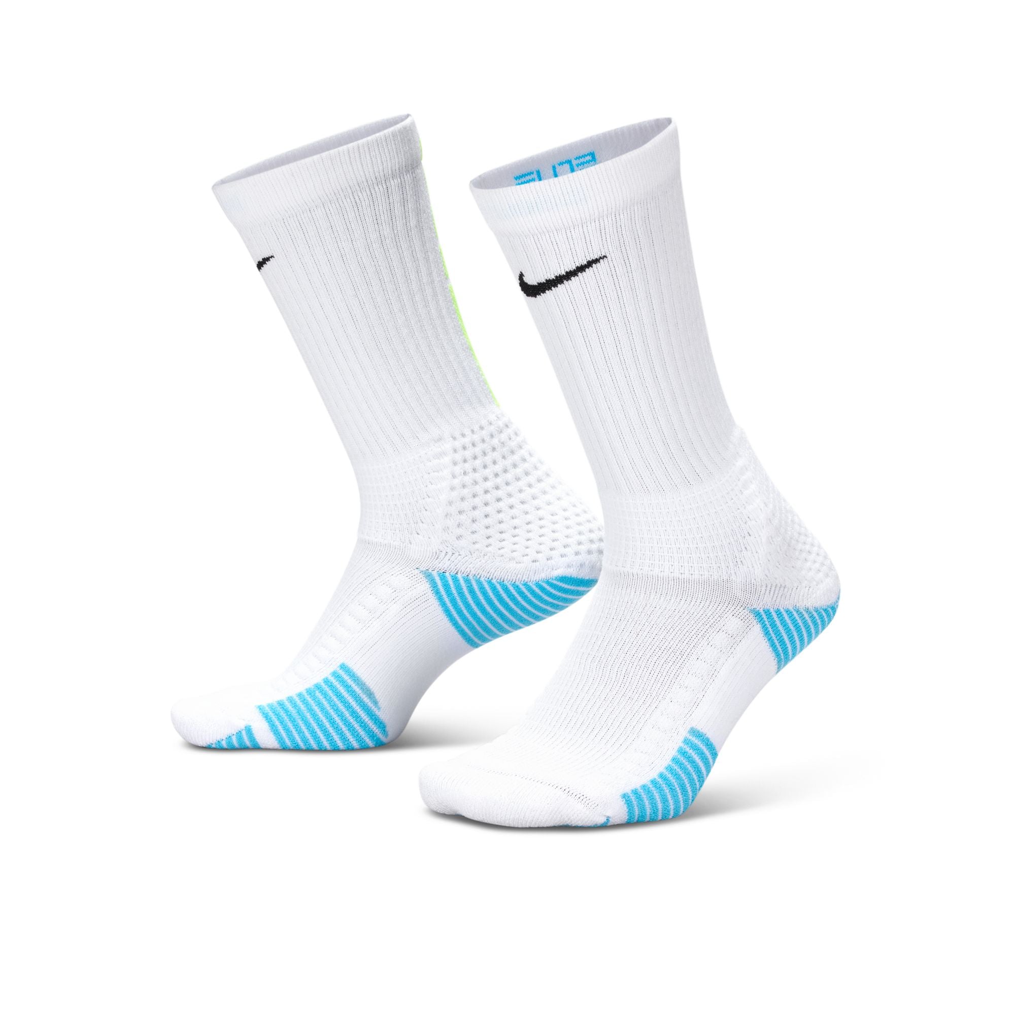 Nike Senior Elite 2.0 Crew Basketball Socks white/blue
