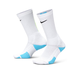 Nike Senior Elite 2.0 Crew Basketball Socks white/blue
