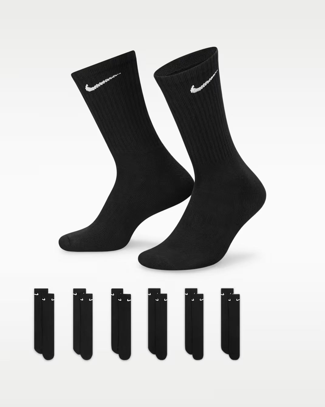 Nike Senior Everyday Cushioned Training Crew Socks 6-Pack