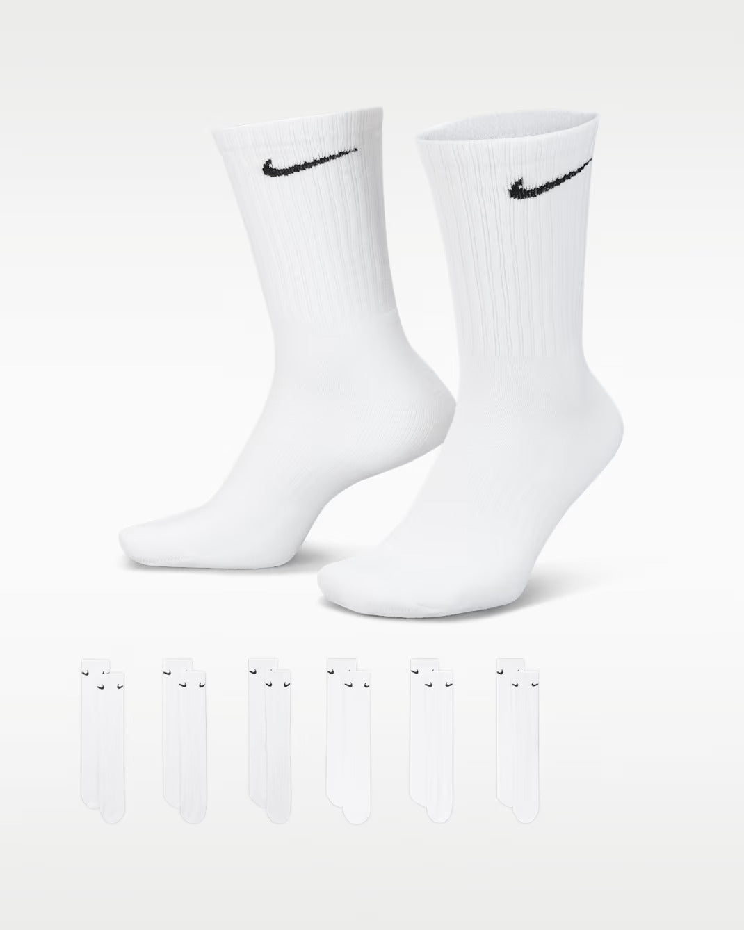 Nike Senior Everyday Cushioned Training Crew Socks 6-Pack