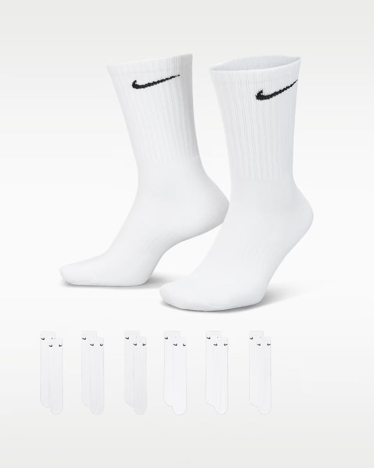 Nike Senior Everyday Cushioned Training Crew Socks 6-Pack
