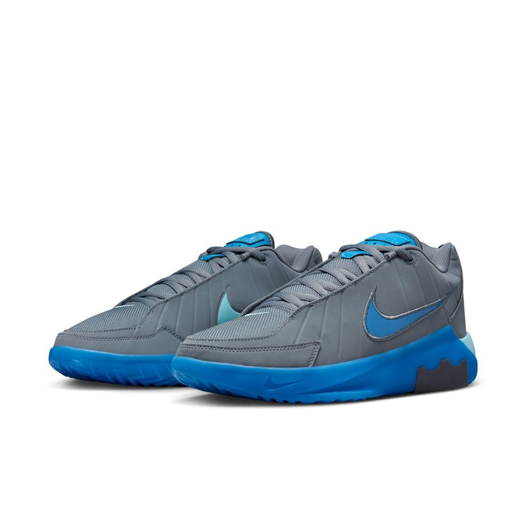 Nike Senior LeBron Witness 9 Basketball Shoes Grey Aurora Blue
