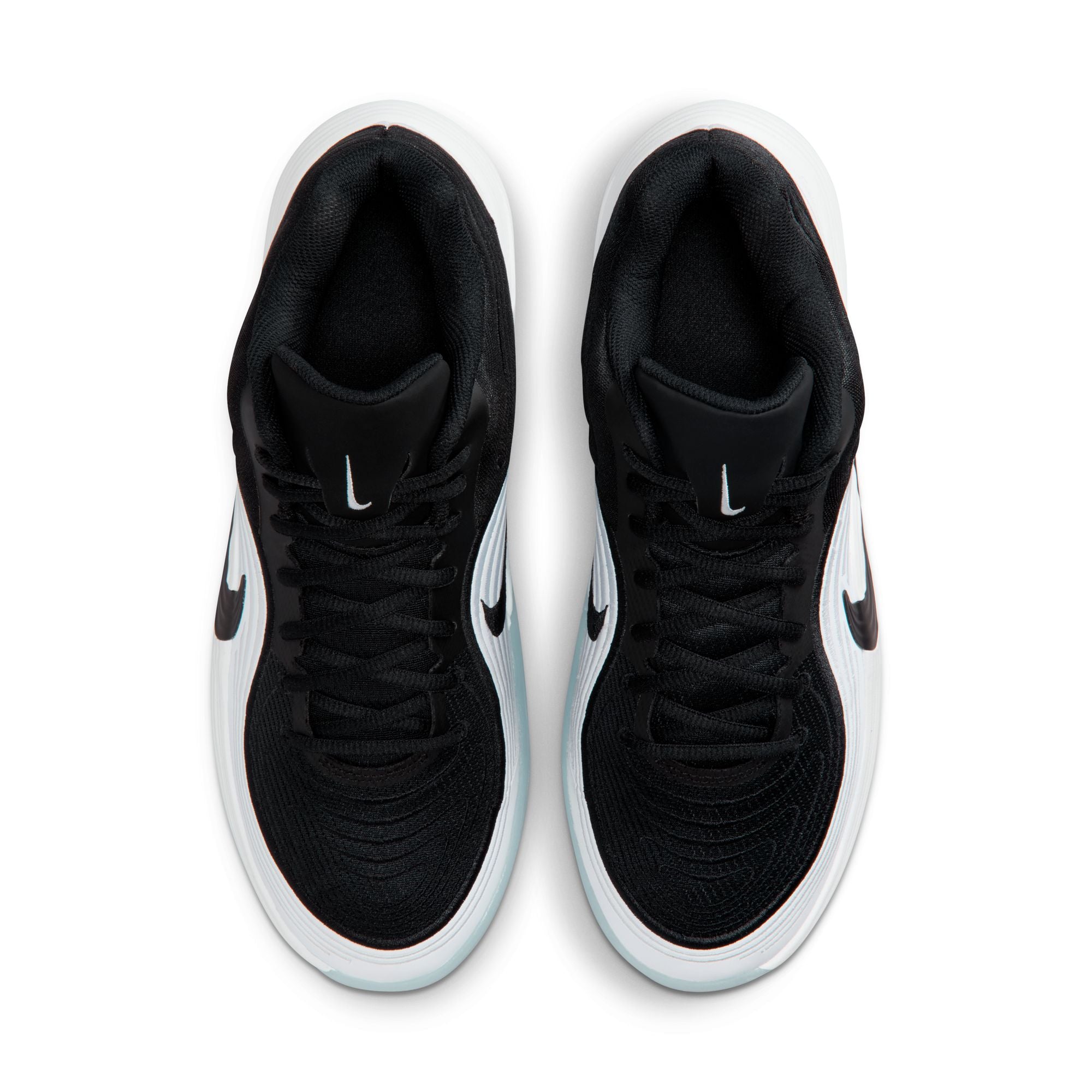Nike Senior Precision 8 Basketball Shoe BLACK/BLACK-WHITE-ICE BLUE
