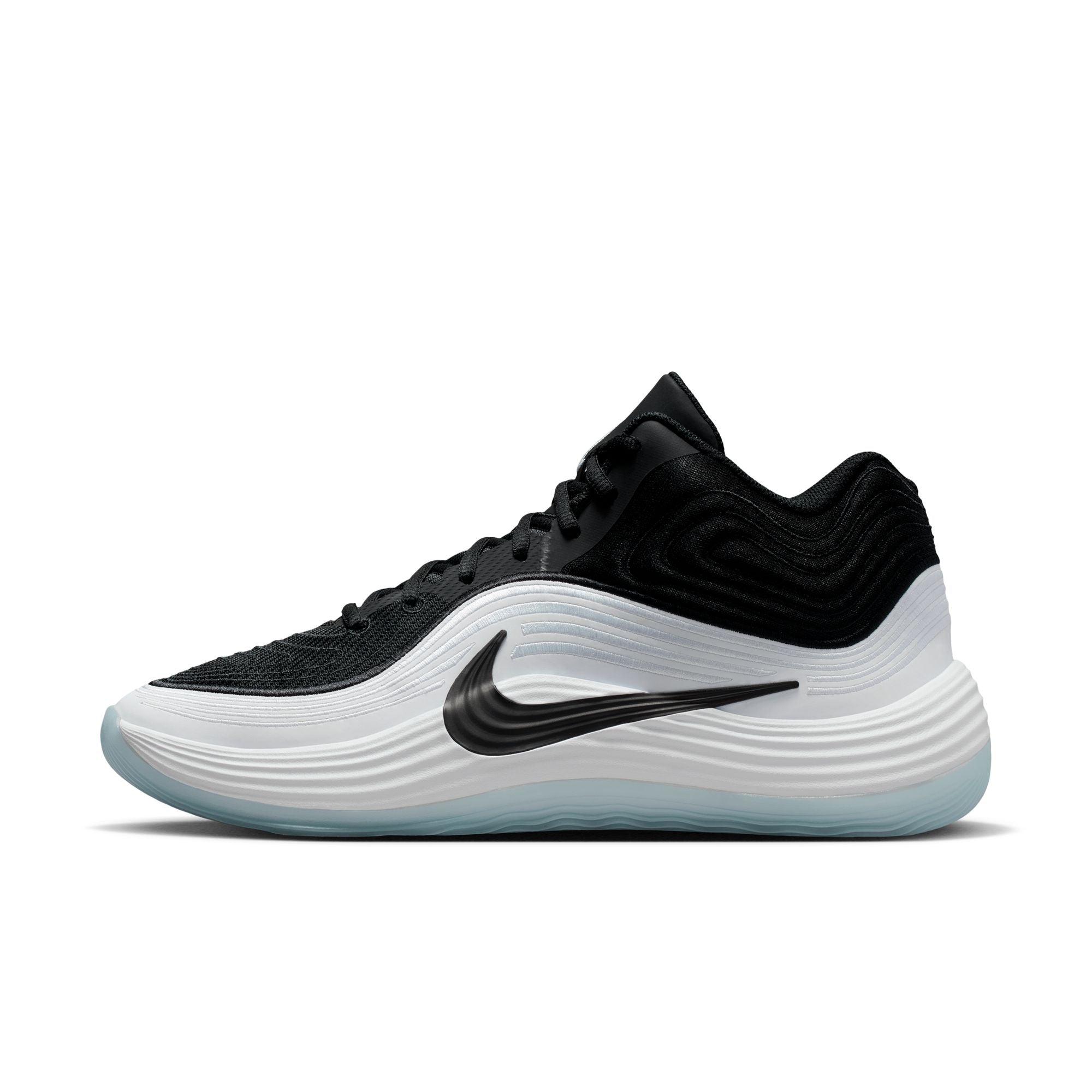 Nike Senior Precision 8 Basketball Shoe BLACK/BLACK-WHITE-ICE BLUE
