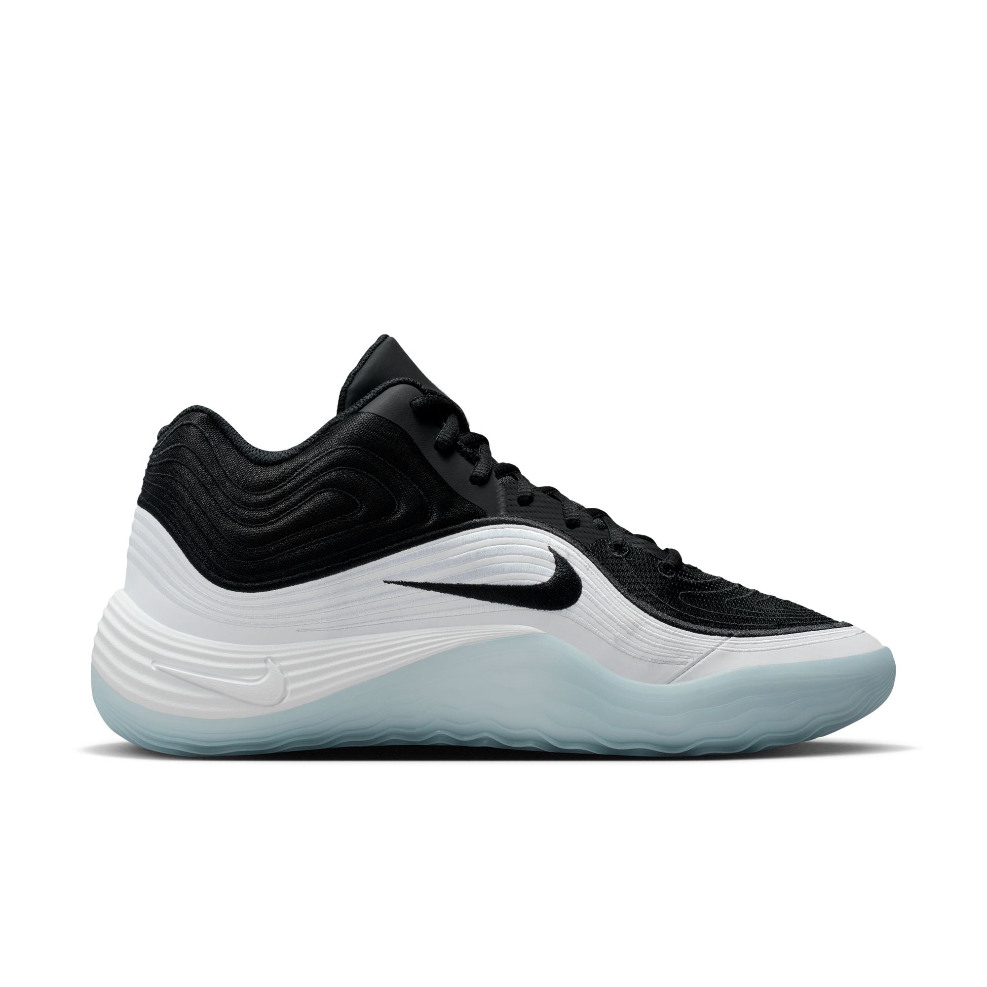 Nike Senior Precision 8 Basketball Shoe BLACK/BLACK-WHITE-ICE BLUE

