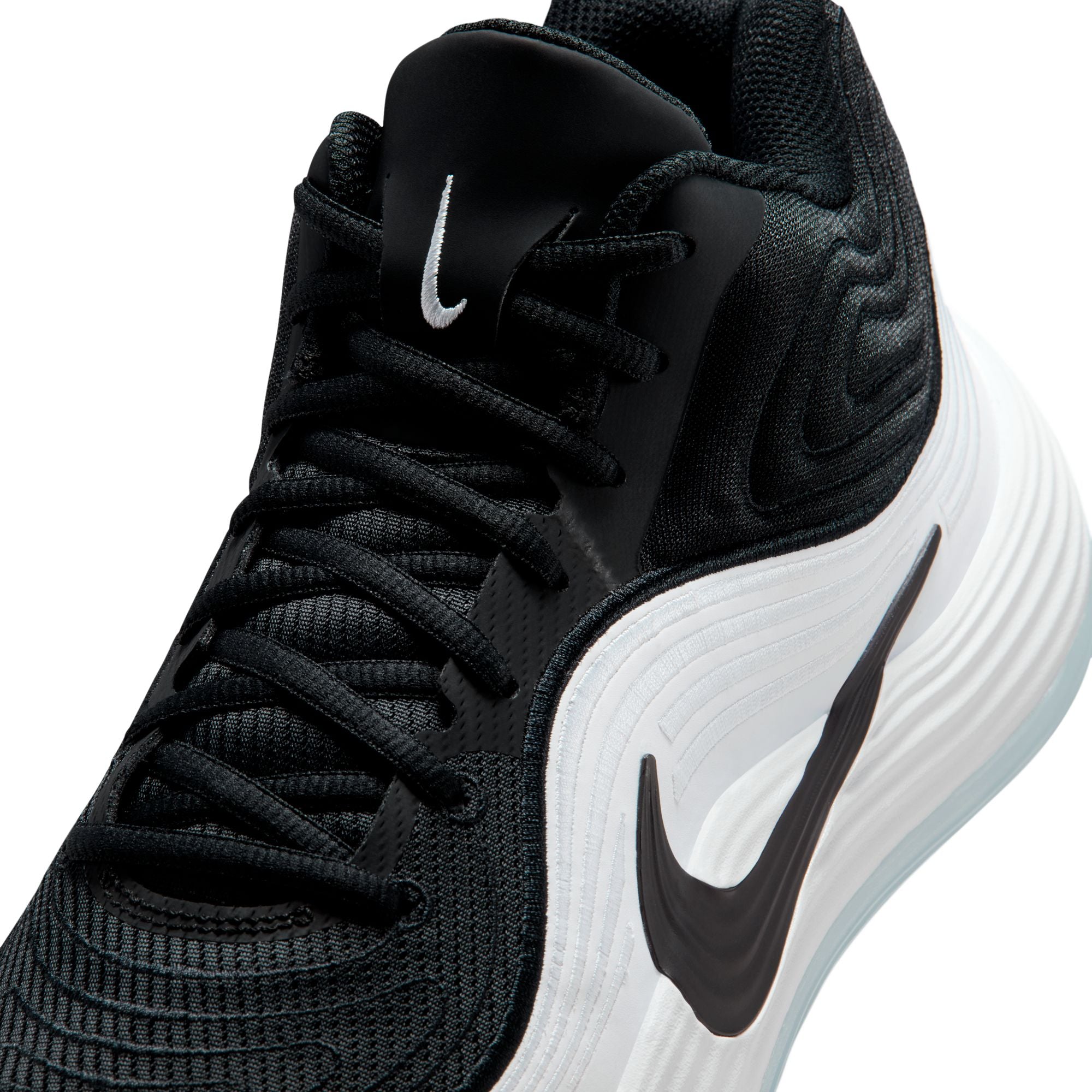 Nike Senior Precision 8 Basketball Shoe BLACK/BLACK-WHITE-ICE BLUE
