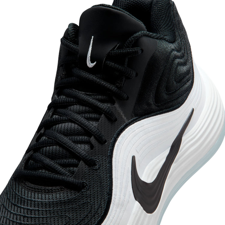 Nike Senior Precision 8 Basketball Shoe BLACK/BLACK-WHITE-ICE BLUE
