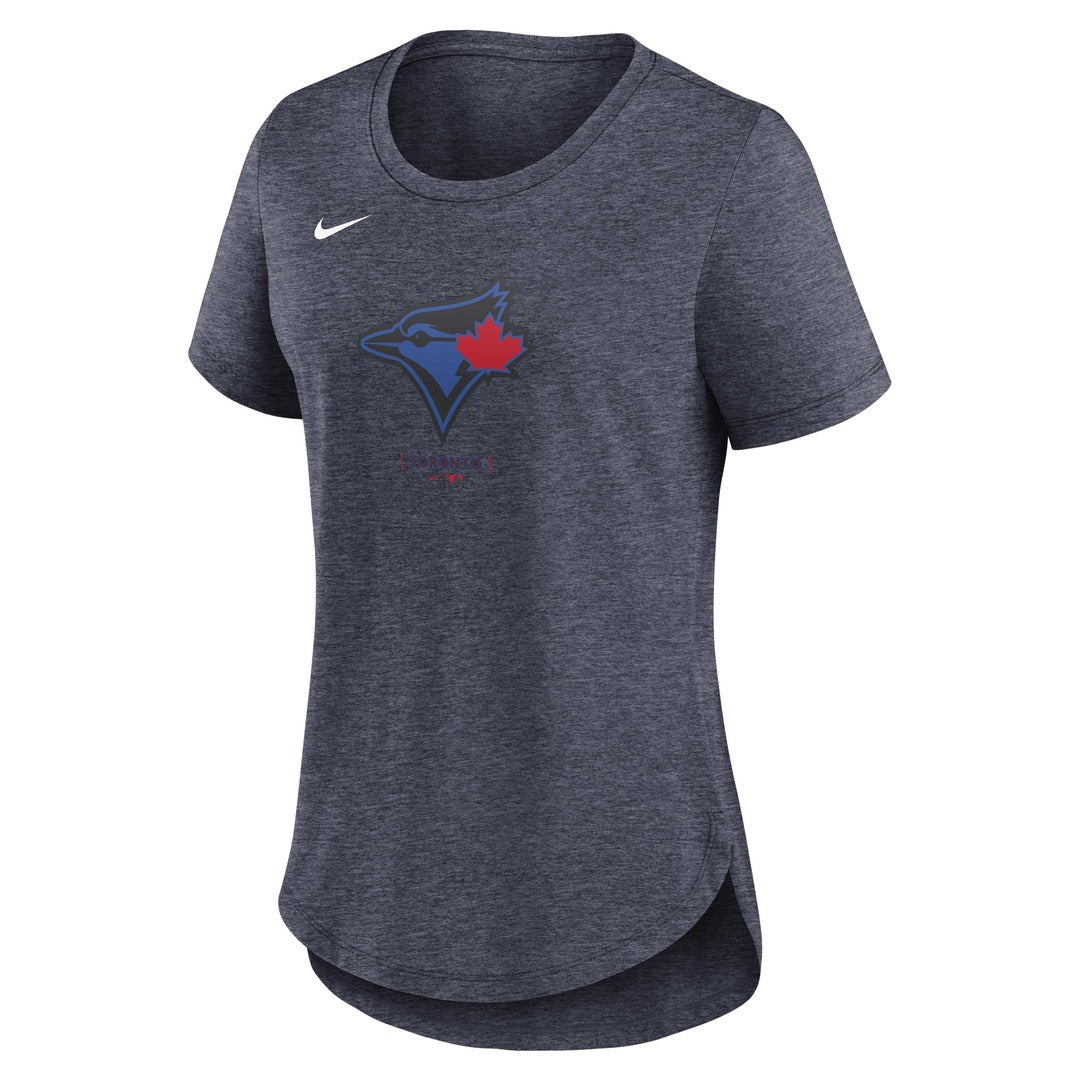 Nike Women s Toronto Blue Jays City Connect Triblend T Shirt in Navy