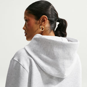 Nike Women's Studio Pullover Hoodie BIRCH HEATHER/BLACK
