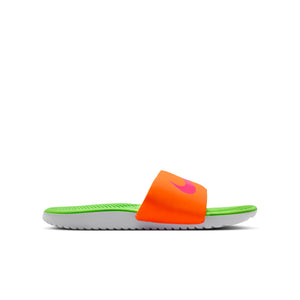 Nike Youth Kawa Slides TOTAL ORANGE/HYPER PINK-GREEN STRIKE
