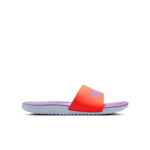 Nike Youth Kawa Slides TURF ORANGE/BRIGHT VIOLET-BLUE TINT
