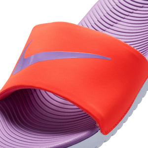 Nike Youth Kawa Slides TURF ORANGE/BRIGHT VIOLET-BLUE TINT
