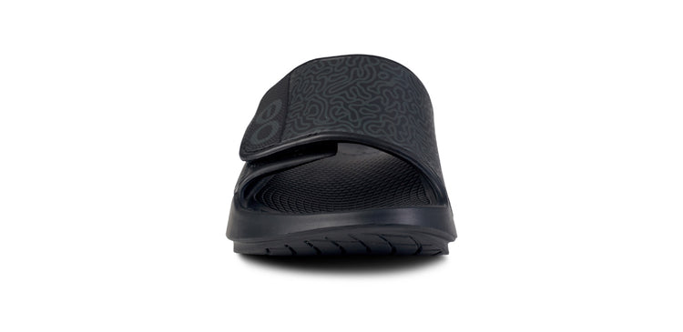 OOFOS OOahh Sport Flex Unisex Slide Black Labyrinth