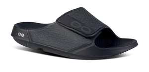 OOFOS OOahh Sport Flex Unisex Slide Black Labyrinth