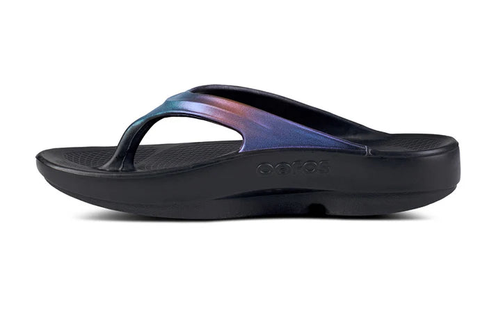 OOFOS Women's Luxe Sandal Midnight Spectre
