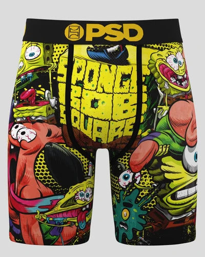 PSD Men's SpongeBob Boxer Briefs Krabby Patty
