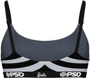 PSD Women's Barbie Doll Sports Bra black white