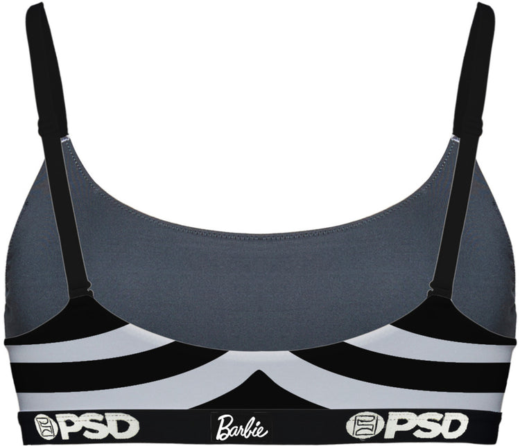 PSD Women's Barbie Doll Sports Bra black white